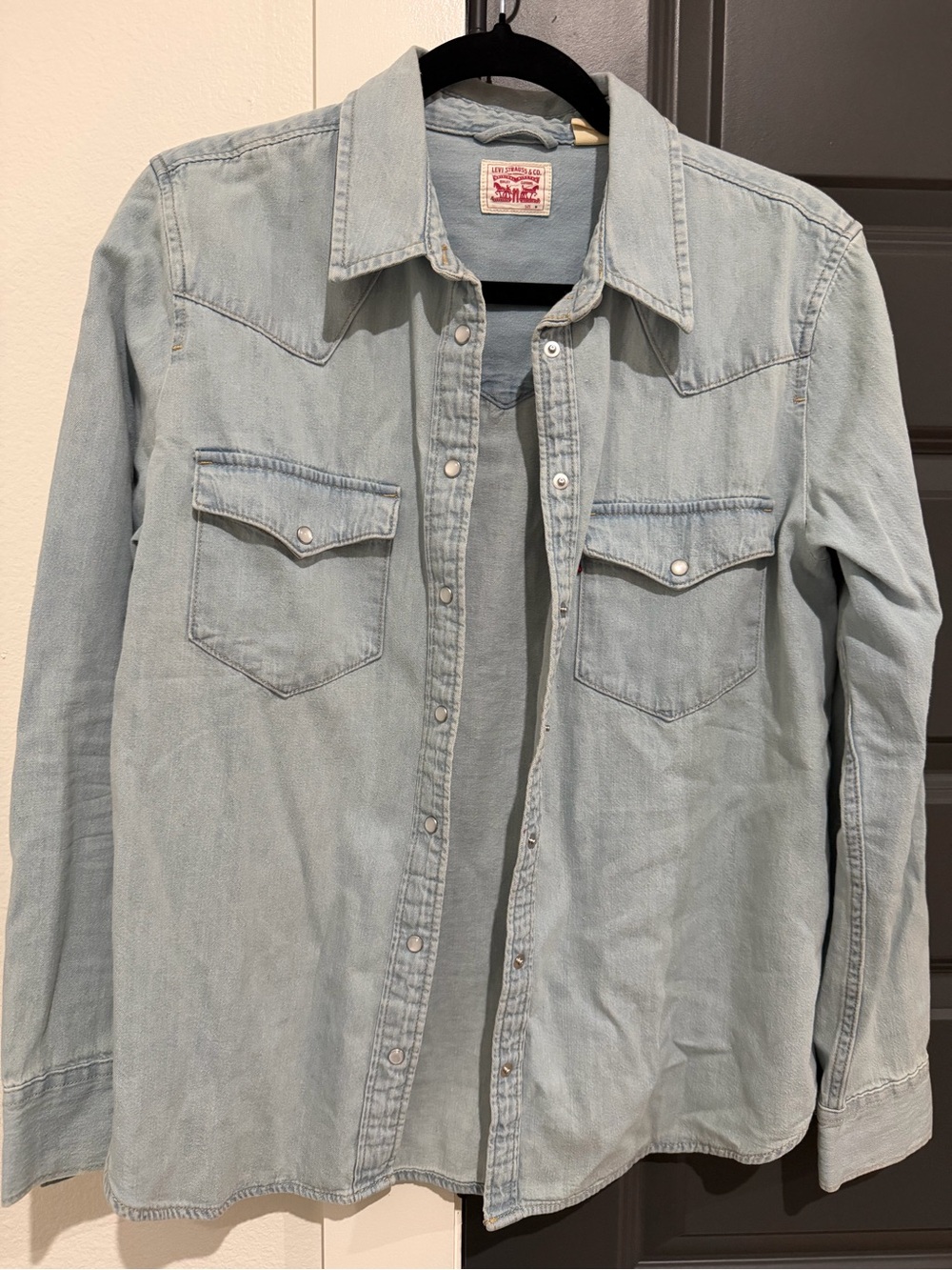Levi's Pale Blue Denim Western Shirt Jacket